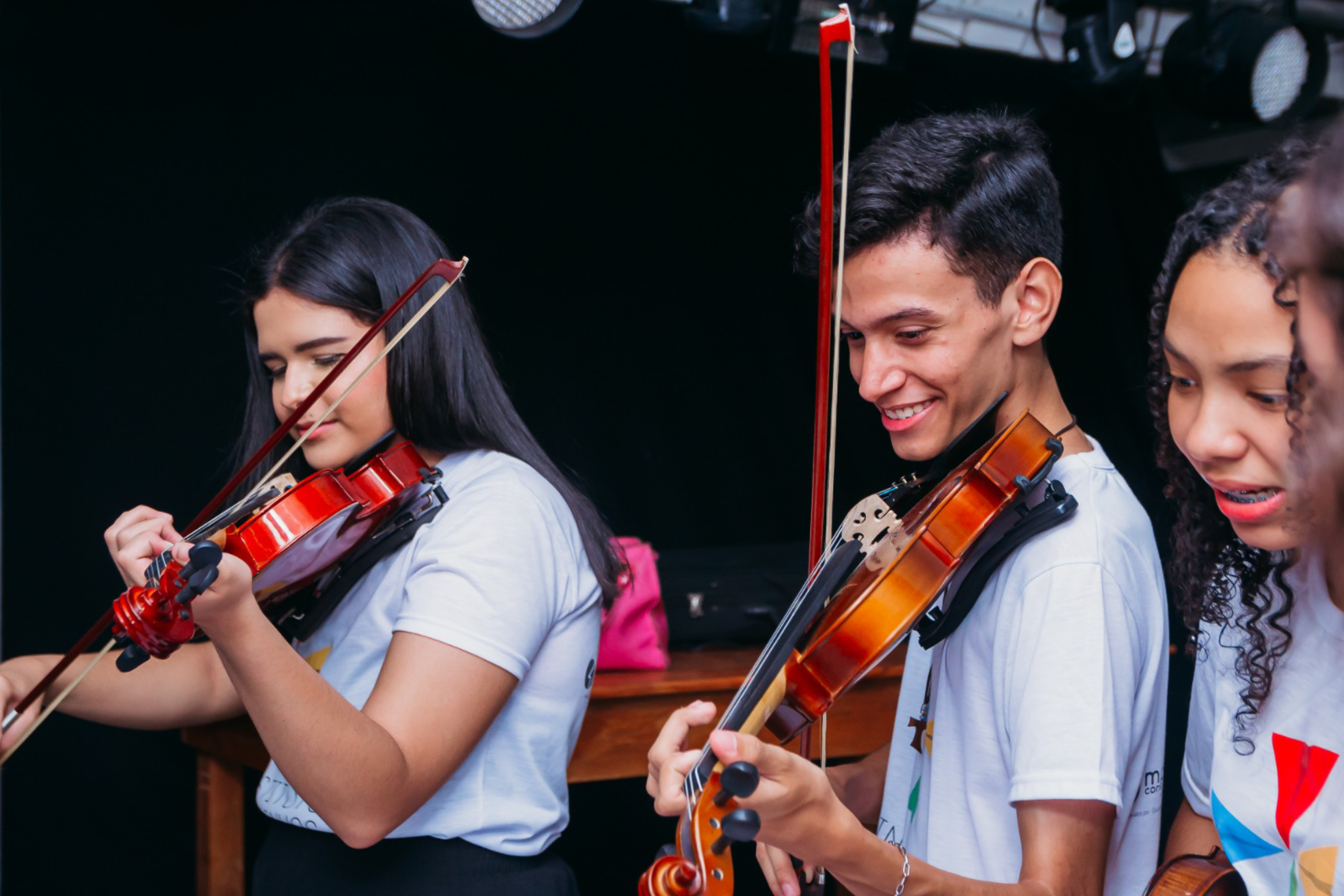 Detalhe de instrumento musical usado na formação do Boas Energias